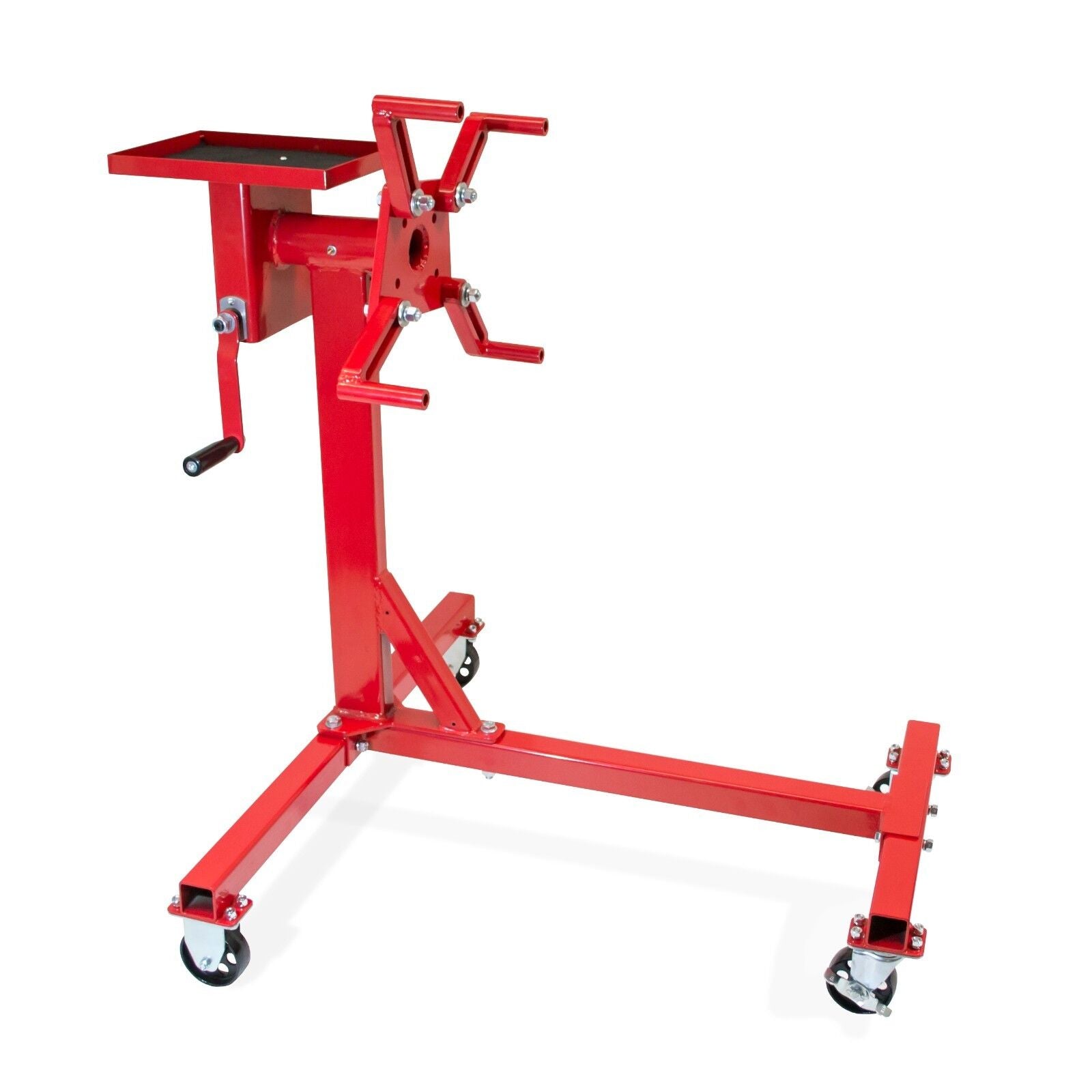 Jackco 1000 lb. Capacity Rotating Engine Stand with Tool Tray - Tool Guy Republic