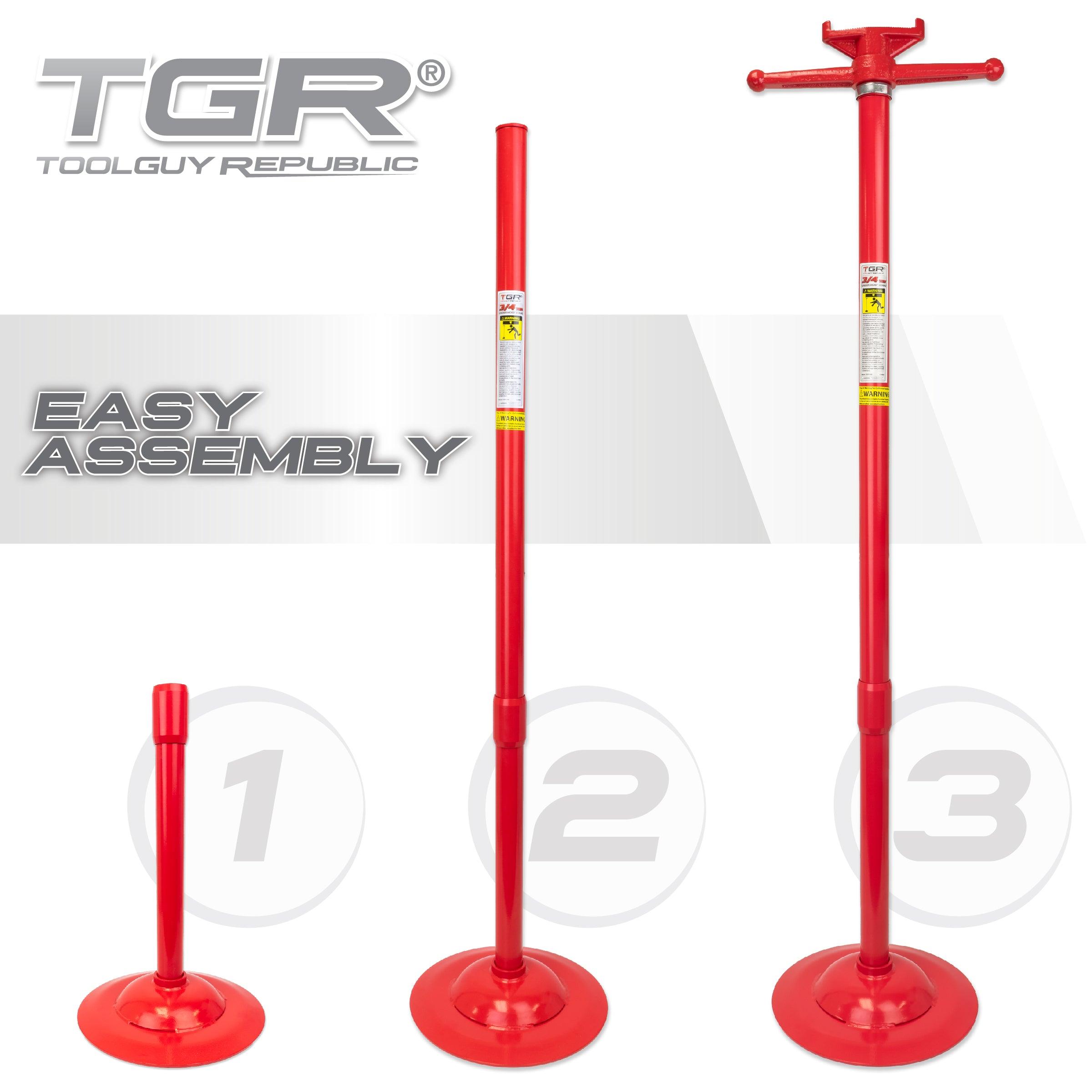 TGR Underhoist Support Stand 3/4 Ton Capacity, Threaded Base, Supports Vehicle Components