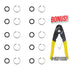 3/8" Impact Wrench Retaining Ring Clip with O-Ring fits Dewalt Type