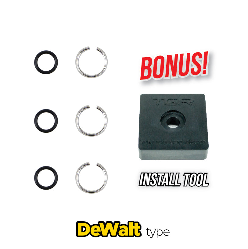 3/8" Impact Wrench Retaining Ring Clip with O-Ring fits Dewalt Type