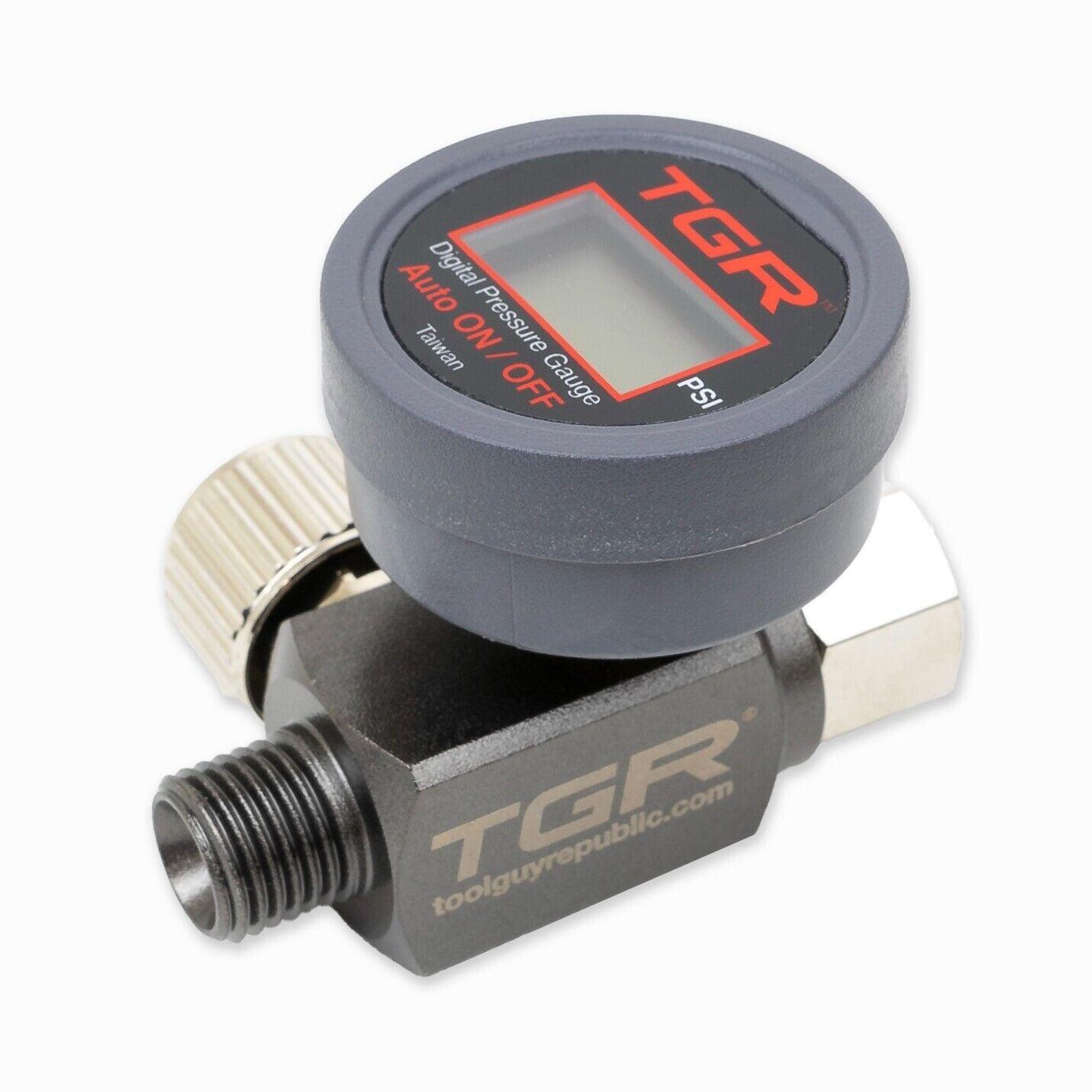 Air Adjusting Regulator Valve with Digital Pressure Gauge for Spray Guns and Air Tools (1/4” NPS) - Tool Guy Republic