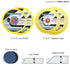 PneuStream 5" / 6" Palm Style Air Random Orbital Sander - 3/16" Orbit