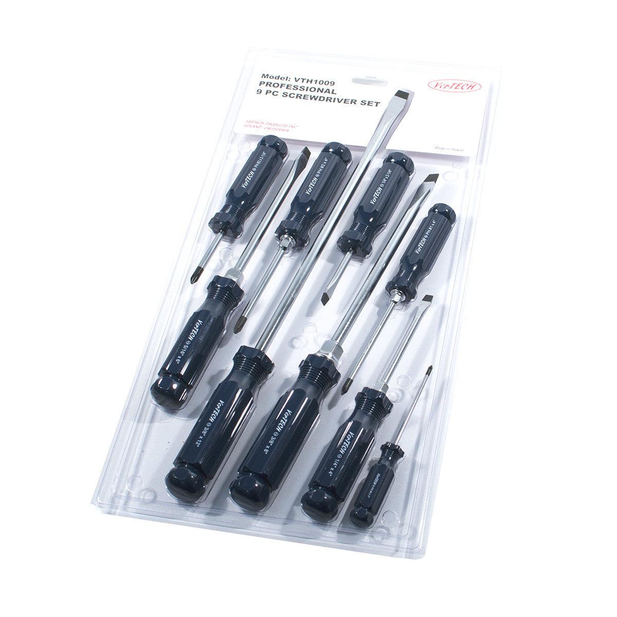 9pc Professional Combo Screwdriver Set - Magnetic Tip - Tool Guy Republic