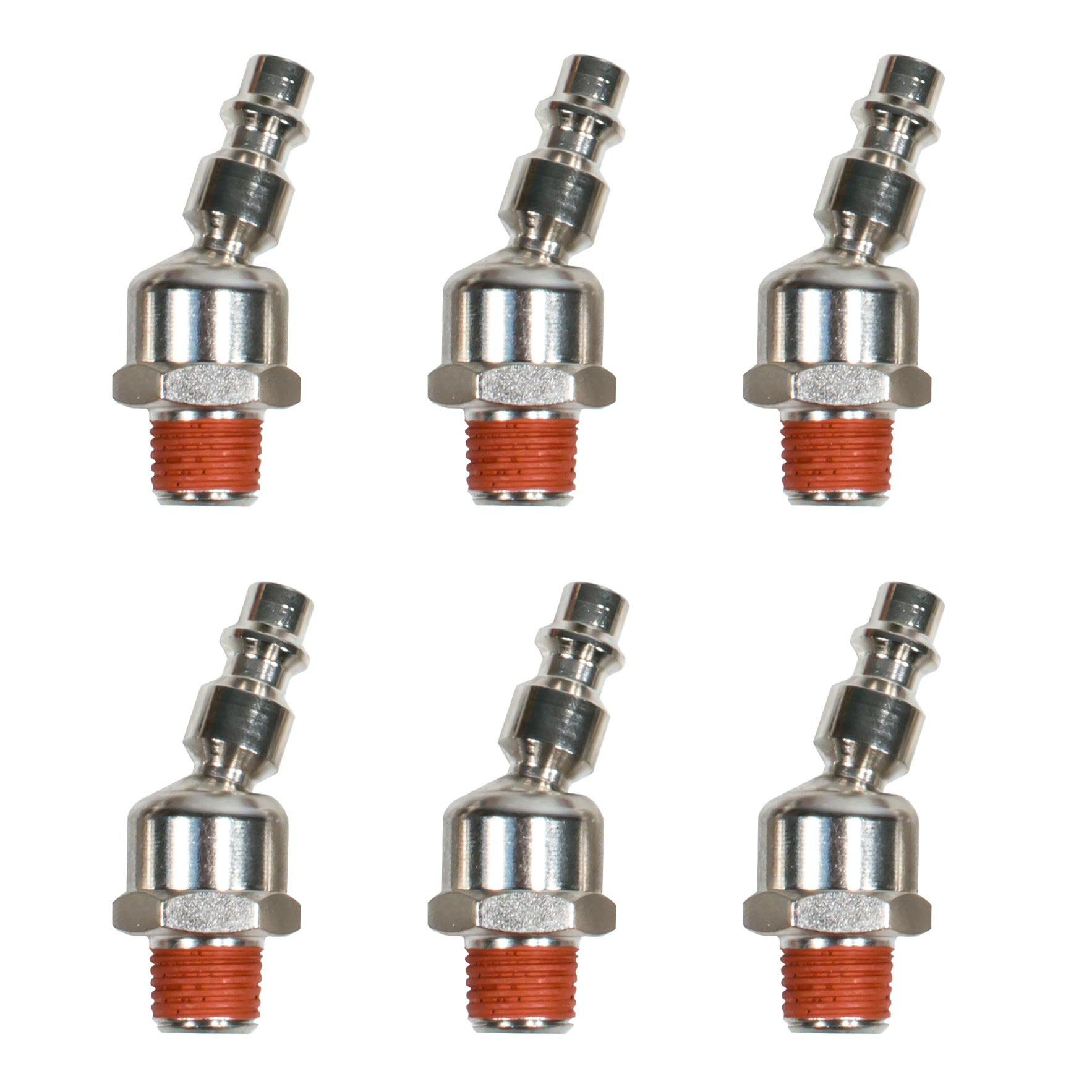 Industrial Swivel 1/4' NPT Male Quick Connect Air Tool Fittings, coupler- 6 pcs - Tool Guy Republic