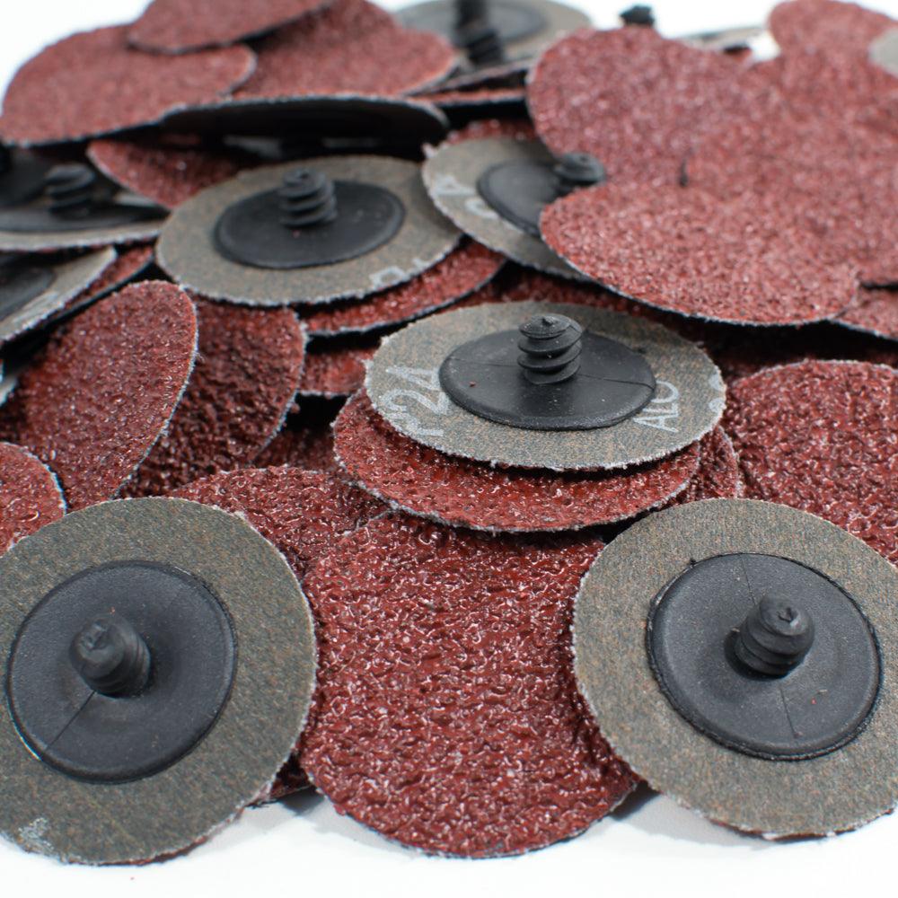 50pcs - 2 inch 24 Grit “Roloc” Type Abrasive Sanding Discs - Tool Guy Republic