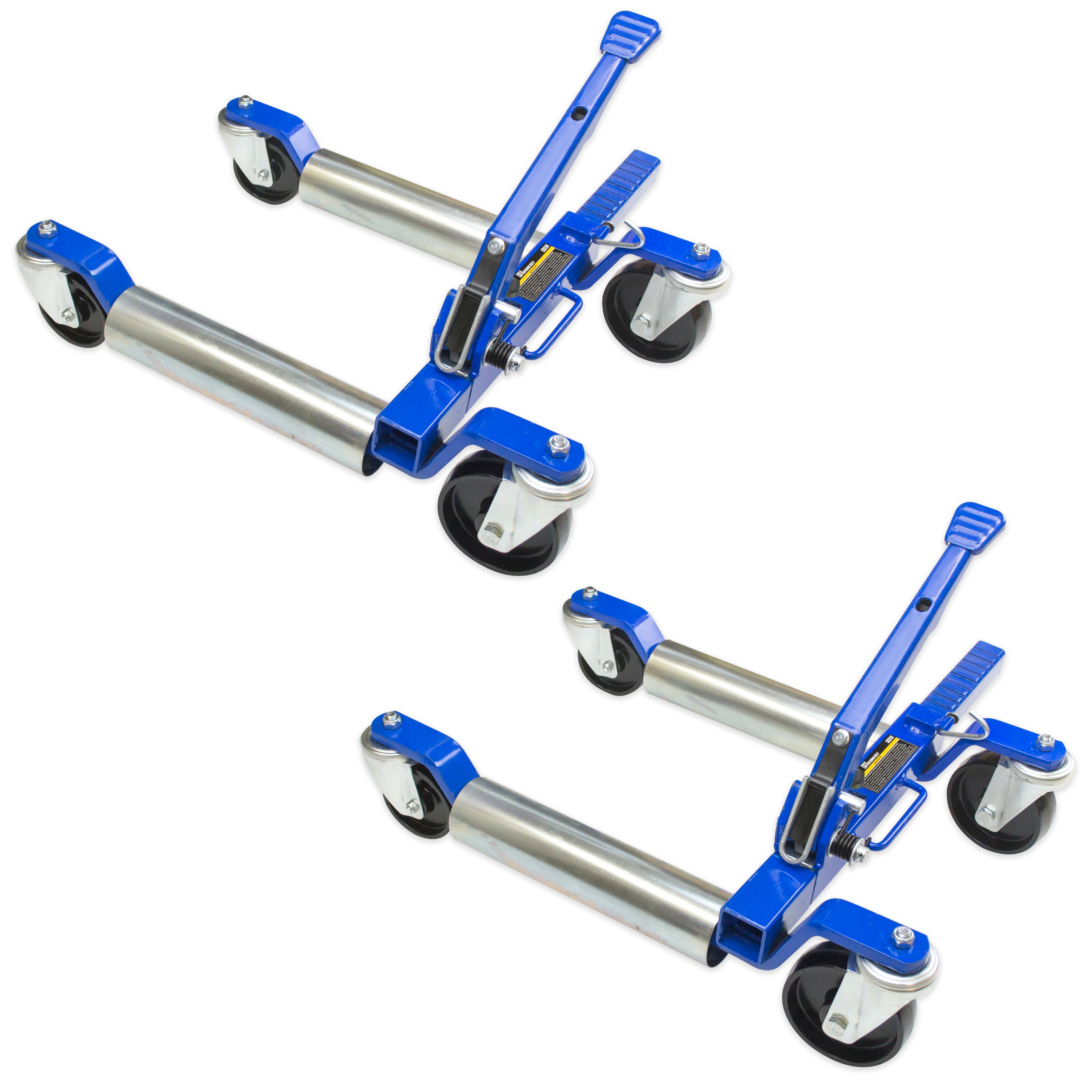 Jackco 1500 LB 12.5” Wheel Car Positioning Dolly with Ratcheting Pedal (2 Pack) - Tool Guy Republic